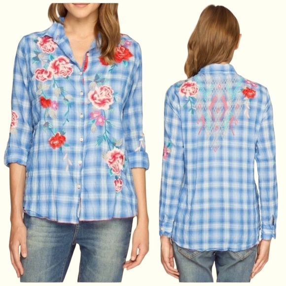 JOHNNY WAS BUTTON DOWN - SZ S - Picture 2 of 6